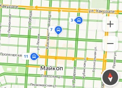 Отследить общественный транспорт Майкопа теперь можно в Яндекс.Картах